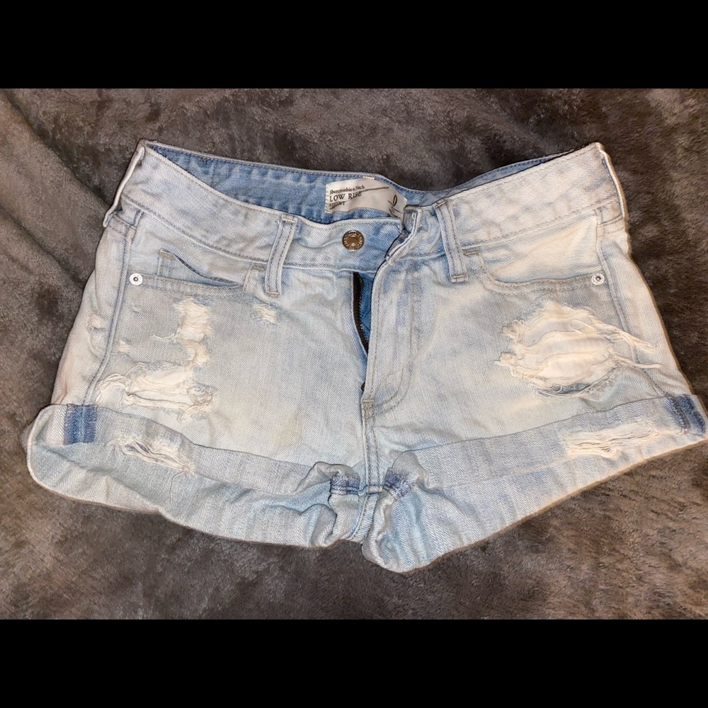 Abercrombie and fitch light denim shorts